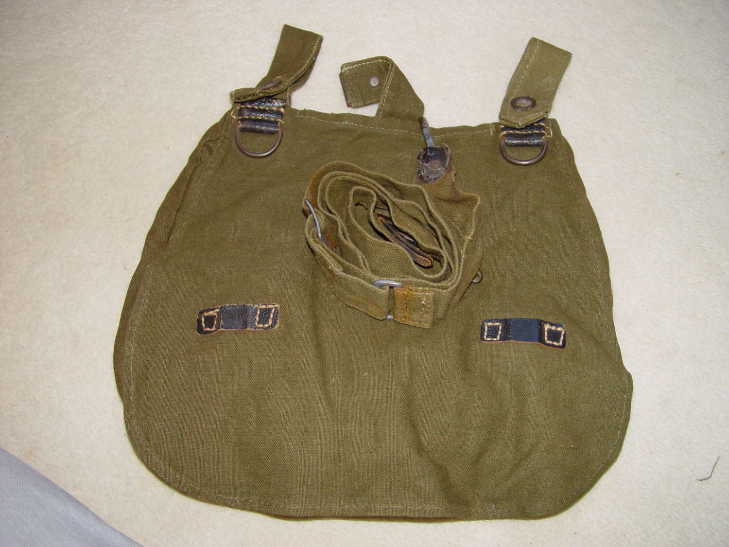 Army bread bag with carrying strap