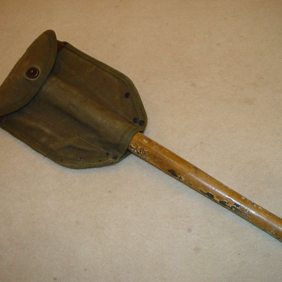 US Army folding shovel with OD#7 carrier