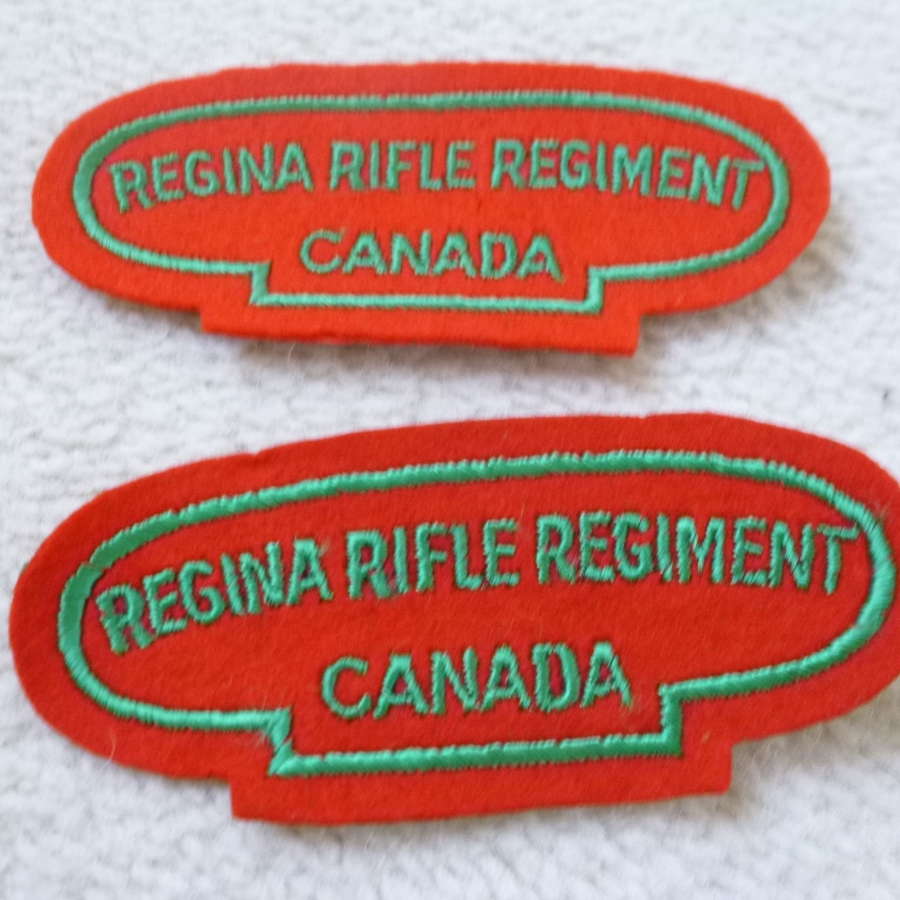 Canadian regina rifle regiment shoulder titles