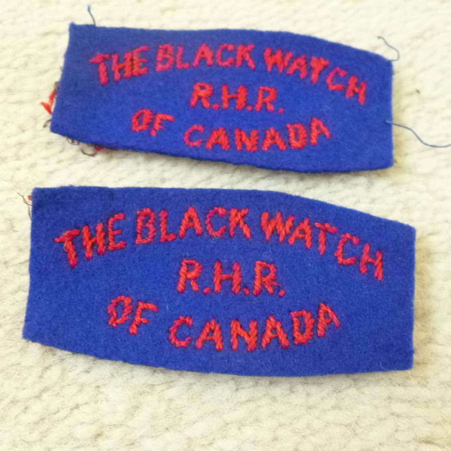 Canadian Black Watch RHR of Canada shoulder titles
