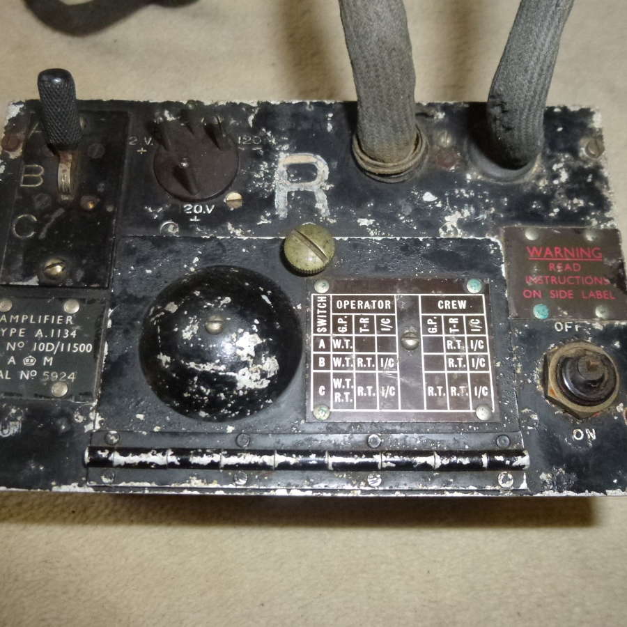 RAF A 1134 intercom amplifier as used on Lancaster