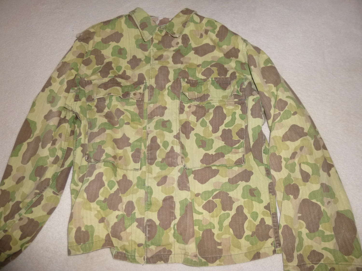 US army two piece HBT camouflage suit