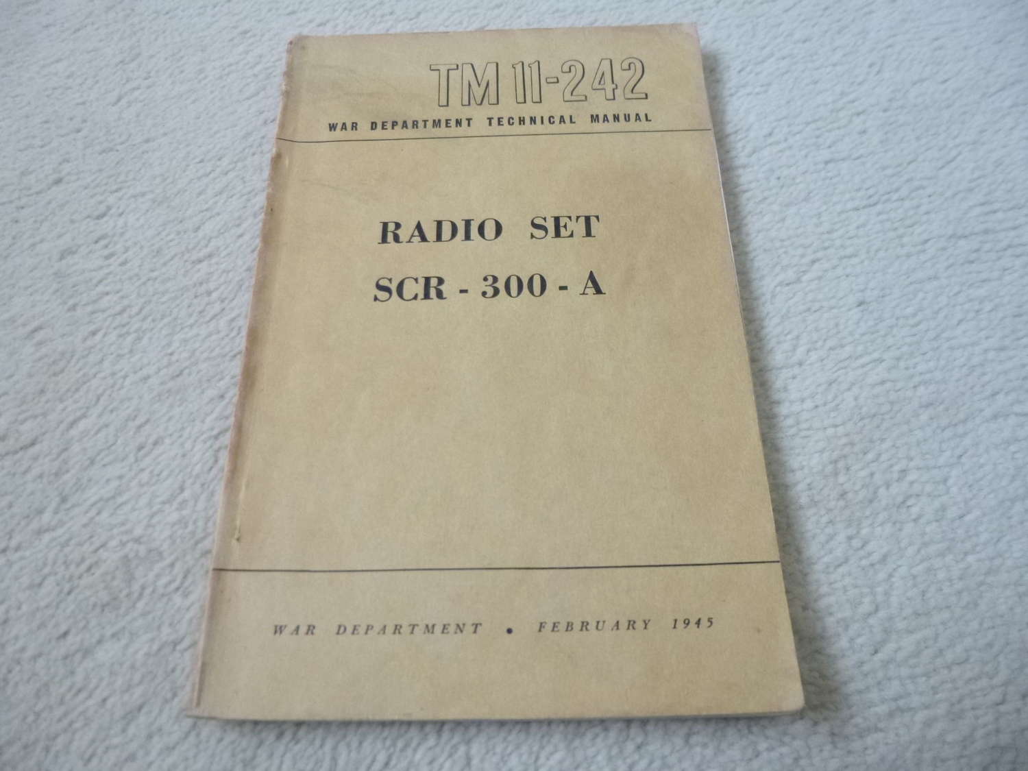 US Army TM11-242 Radio Set SCR-300-A Manual