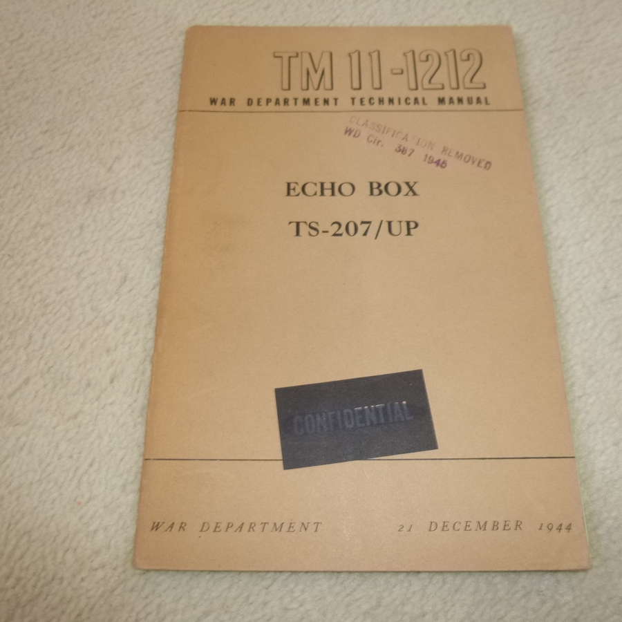 US Army TM11-1212 Echo Box TS-207/U Manual