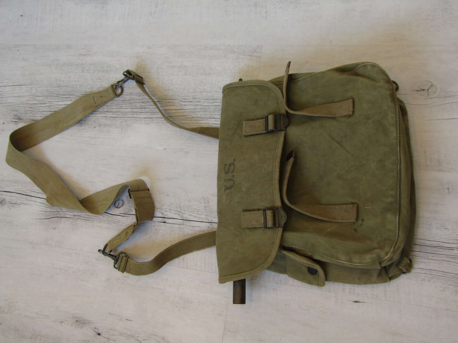 US Army musette bag with carrying strap